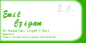 emil czigan business card